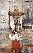 Stanislaw Debicki Pray. oil painting on canvas